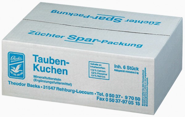 Backs Taubenkuchen "Züchterpackung" 6 Stück